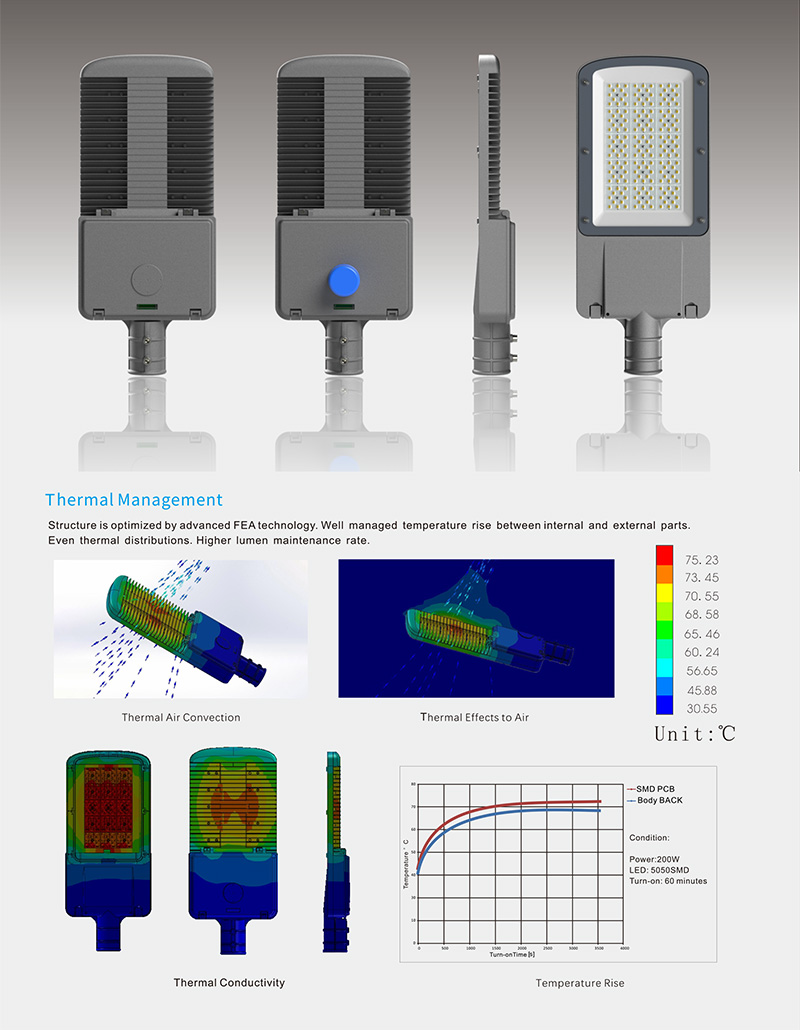 100W led street light