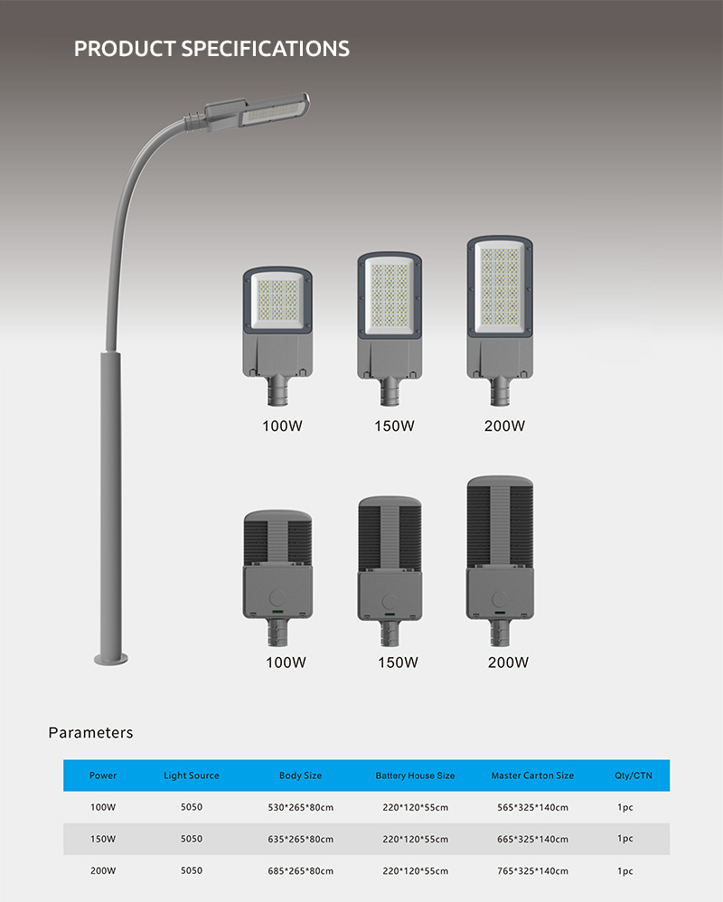 100W led street light