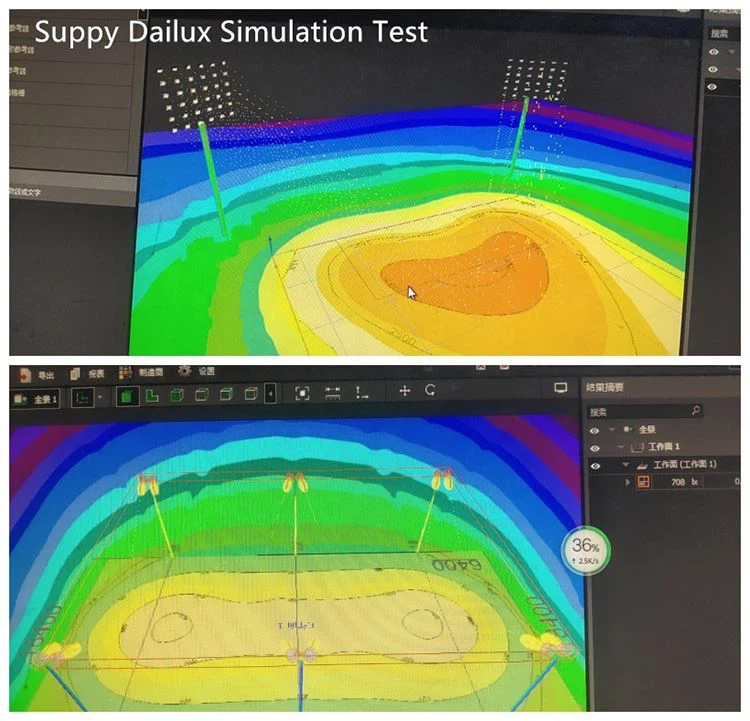soccer field with lights