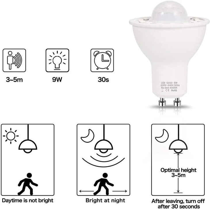 gu10 pir motion sensor 2