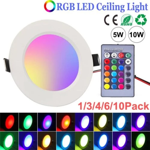 RGB 16 litabreytingarhringur LED loftspjald niður ljós