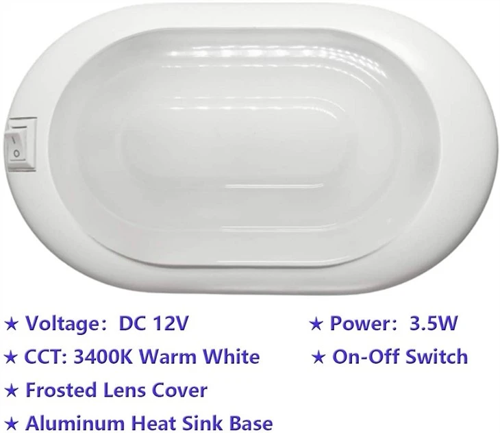 RV Ceiling Lights with On-Off Switch detail