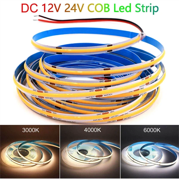 5/10m COB LED Strip ljós fyrir heimili innandyra