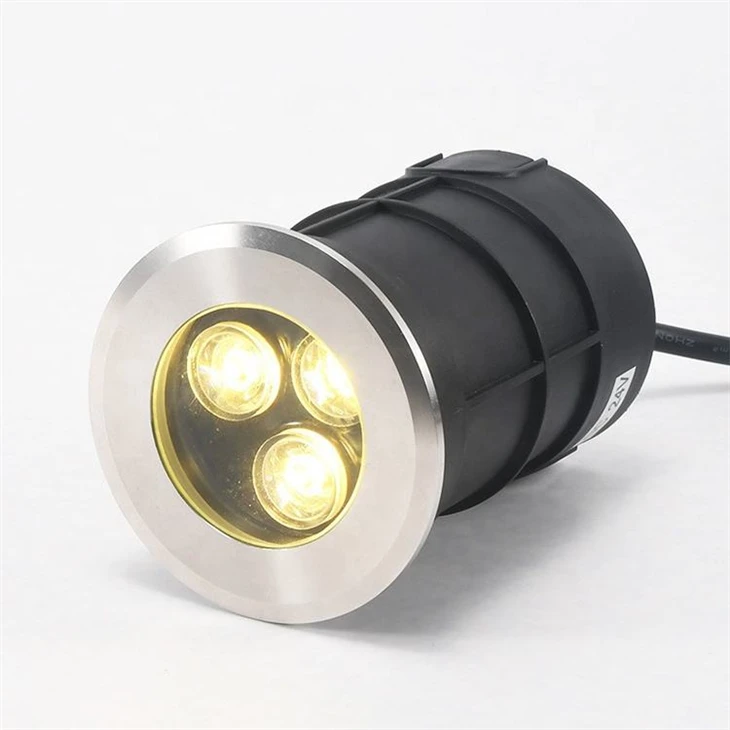 42mm-75mm ryðfríu stáli grafið LED ljós - IP68 vatnsheldur 1W/3W neðanjarðarlampi