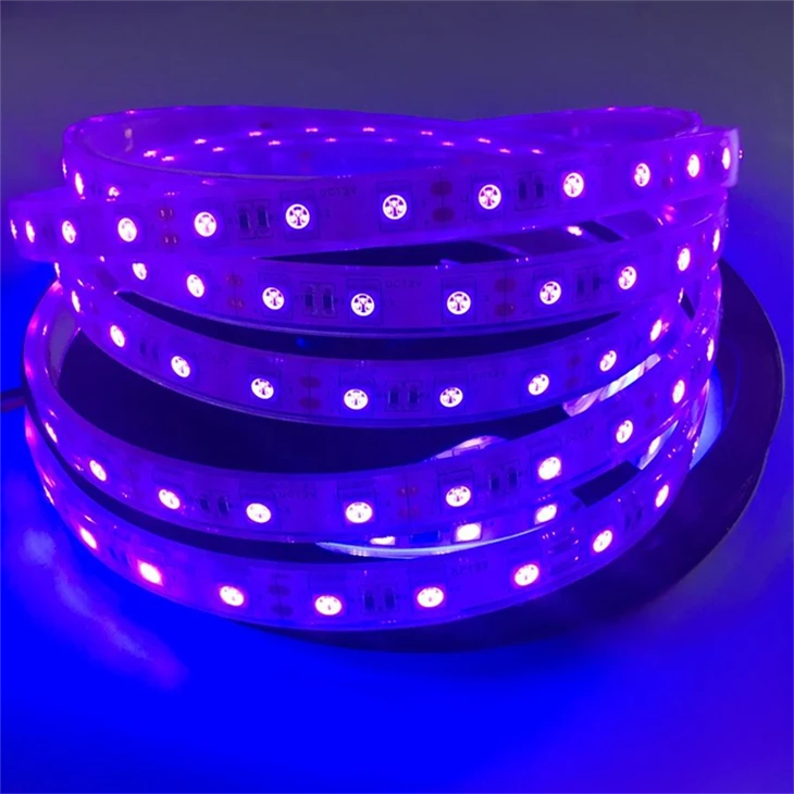 Ip68 365nm Uv C Blacklight Led Strip Light 120 Leds/m 2835