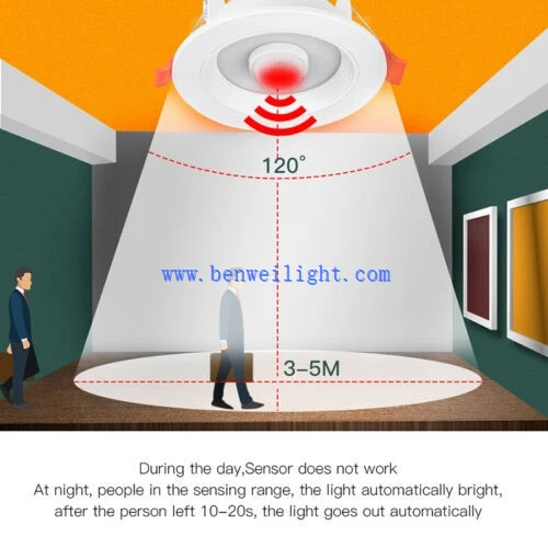 PIR Motion Sensor LED Ceiling Downlight 3