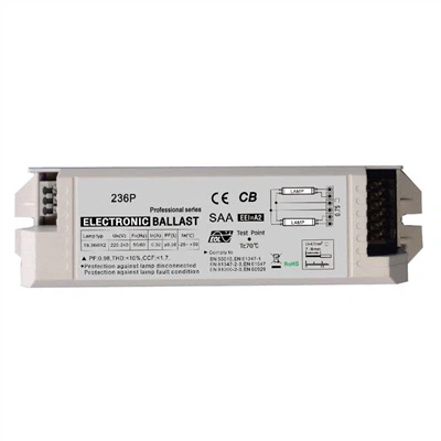 2x36W T8 Electronic Ballast: PF>0,98, úrvalsgæði