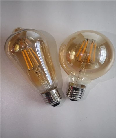 G45 E14 glær filament LED pera - 6W skrautljós, heitt hvítt ljóma