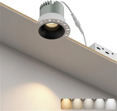 LED kringlótt innfelld ljós 5 CCT 2700K-6000K